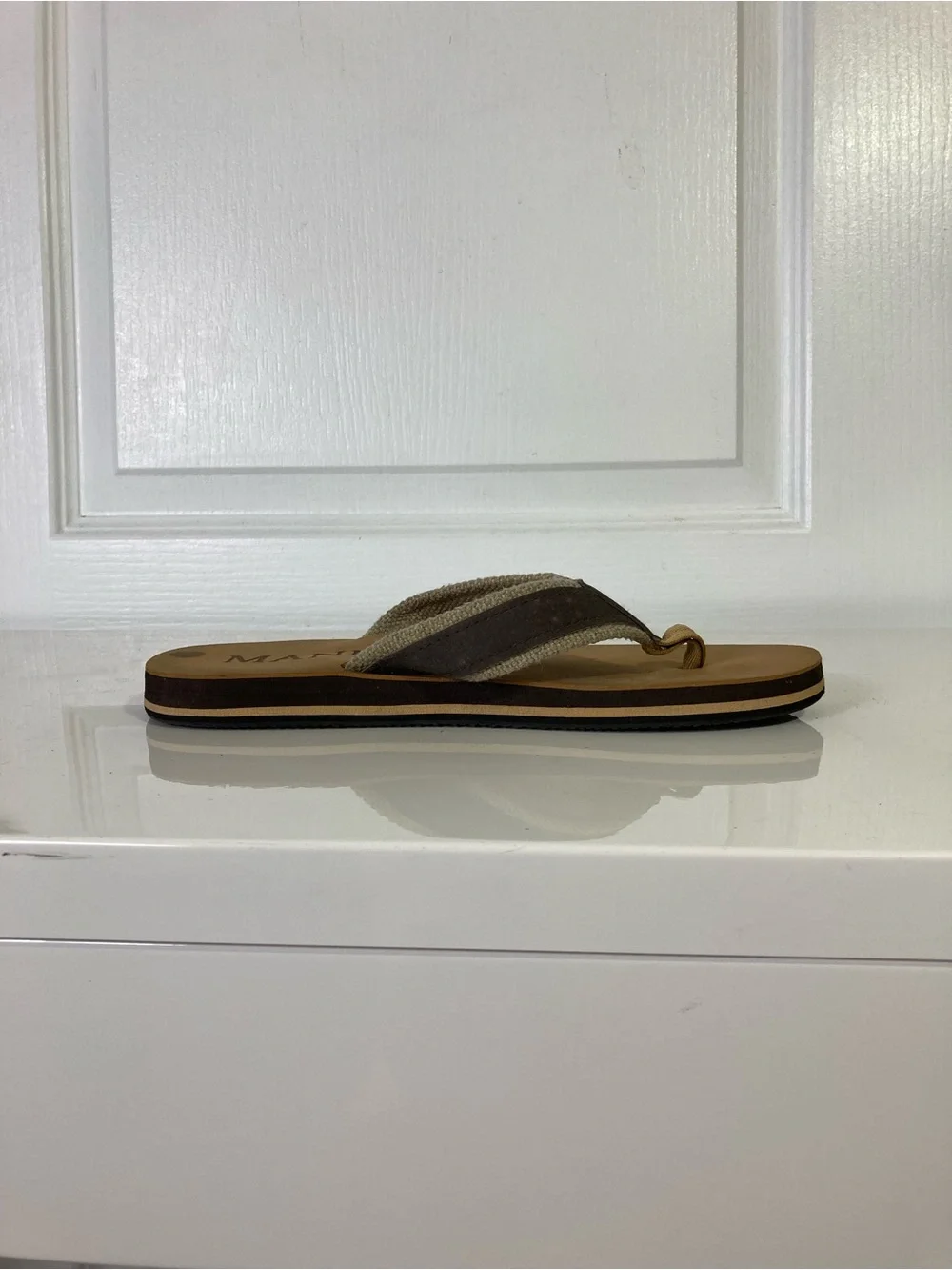 MANN Sandals Men 10.5 Brown Thong